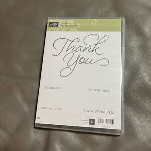 Stampin' Up! Thank You Stamp Set - Green and White